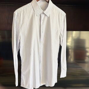 Adolfo Dominguez Blue Striped Dress Shirt